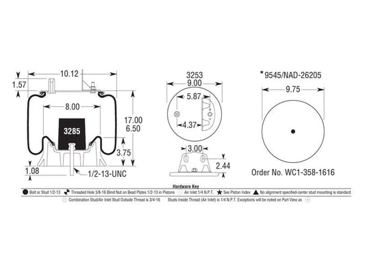 3130 - W01 358 9482 Genuine Firestone Air Spring