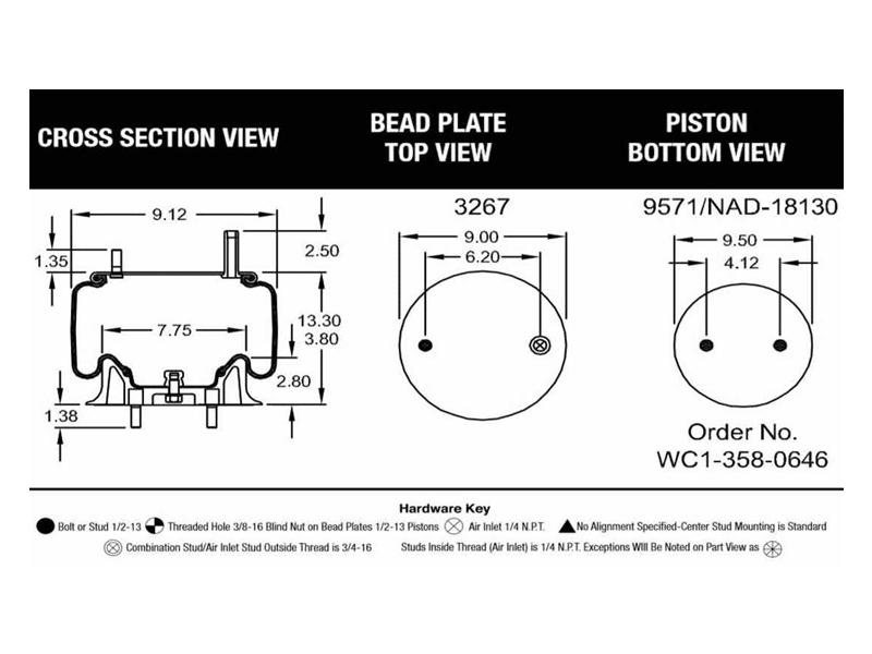 3027 - W01 358 9422 Genuine Firestone Air Spring