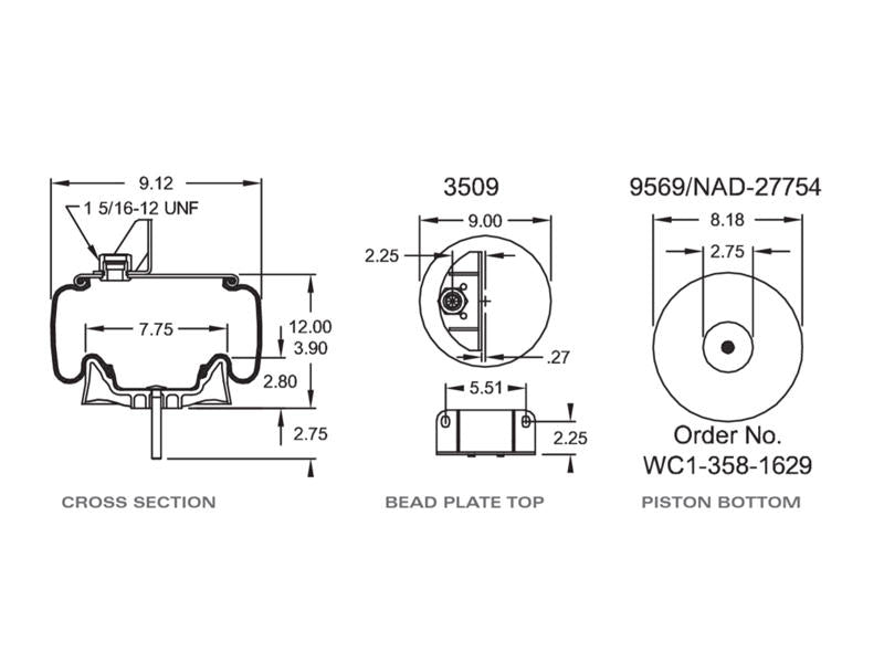 3014 - W01 358 9541 Genuine Firestone Air Spring
